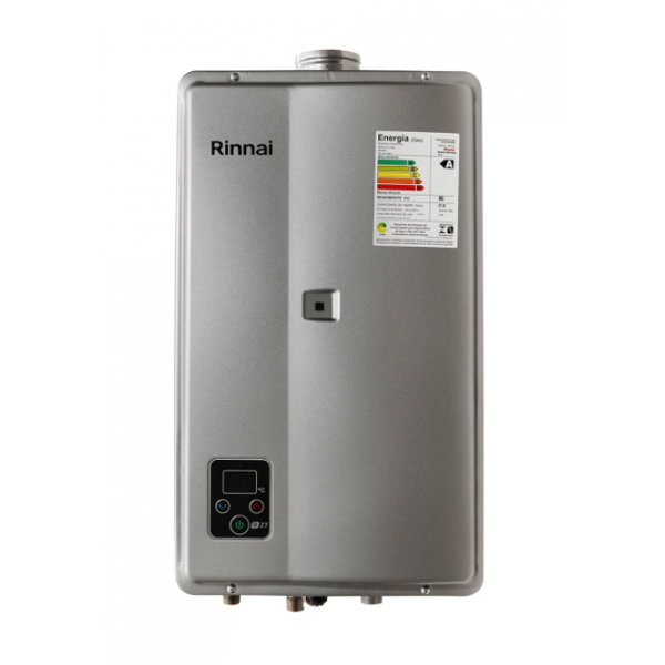 Aquecedor Rinnai Digital 27,0 Litros a Gás REU E27 FEHB Bivolt Prata 